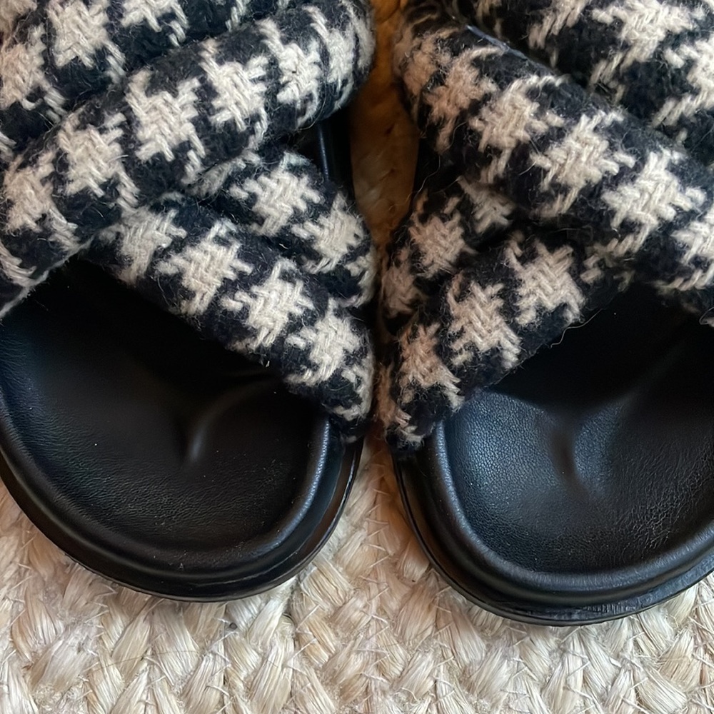 Anine Bing Lizzie Houndstooth Slides - image 5